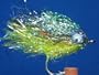 NEW FLIES Pearlescent Nuclee-r Cloned Baitfish - Purple & Fluorescent Yellow Chartreuse UVA
