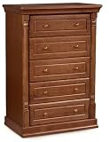Stork Craft Monterey Five Drawer Chest In Cognac