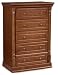 Stork Craft Monterey Five Drawer Chest In Cognac