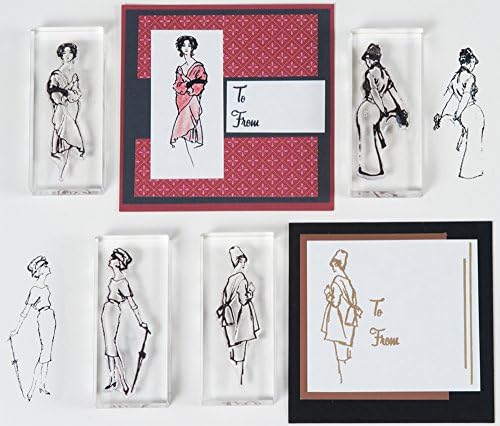 Vintage Vogue Fashion Design Audrey Clear Stamp - Acrylic Block Included!