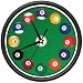 POOL BALLS Wall Clock hall billiards game room cue POOL BALLS Wall Clock hall billiards game room cue