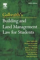 Galbraith's Building and Land Management Law for Students