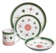 Caleca Diamonds 16-Piece Dinnerware Set, Service for 4