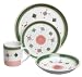 Caleca Diamonds 16-Piece Dinnerware Set, Service for 4