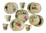 PTS America 222 Fifth Cortland 16-Piece Dinnerware Set, Service for 4 by PTS America