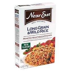Near East Roasted Vegetable & Chicken Long Grain & Wild Rice Mix, 6.3-Ounce Boxes (Pack of 12)