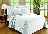 Williamsburg William and Mary Matelasse King Bedspread, White