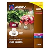UPC 072782228040 product image for Avery Easy Peel Print-To-The-Edge Permanent Labels, Oval, Laser/InkJet, 1.5 x 2. | upcitemdb.com