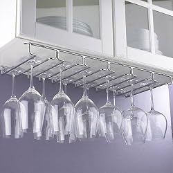 The Wine Enthusiast Hanging Metal Stemware Rack