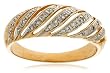 10k Two-Tone Gold Diamond Ring (.08 cttw, G-I Color, I2-I3 Clarity), Size 7