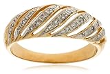 10k Two-Tone Gold Diamond Ring (.08 cttw, G-I Color, I2-I3 Clarity), Size 7