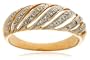10k Two-Tone Gold Diamond Ring (.08 cttw, H-I Color, I2-I3 Clarity), Size 7