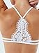 Choies Women's Button Front Lace Soft Triangle Beach Bra Summer Crop Tank Crop Top