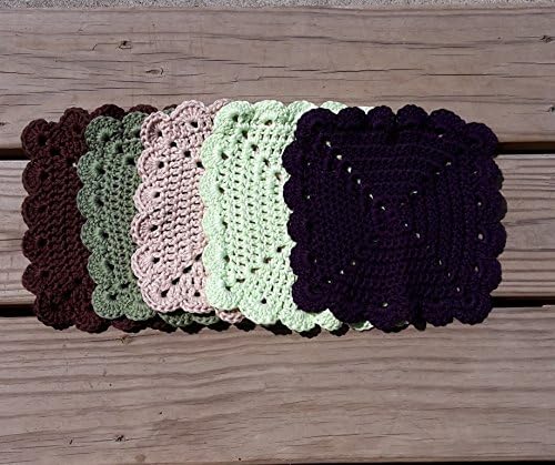 Scalloped Crochet Dishcloth, Choose Your Color