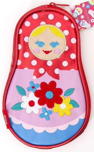 Imagen principal de Estuche rojo brillante muñeca matrioska, producto de Japón