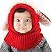 PanDaDa Baby Girls Boys Winter Hat Scarf Woolen Earflap Hood Scarves Skull Caps
