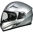 AFX Solid Adult FX-90 Street Bike Motorcycle Helmet w/ Free B&F Heart Sticker Bundle - Silver