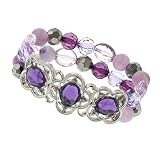 Orchid Hues Clover Purple Beaded Bracelet
