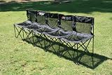 Sweat XL Pro Seat - 5 Seat XLarge Folding Sports Chair - Black