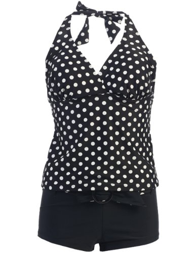 Marina West Women's Halter Tankini & Shorts Swimsuit Set (2 Piece)