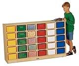 IMAGE OF Jonti-Craft 30 Tray Mobile Storage Cubby with Caster