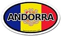 Andorra Flag Car Bumper Sticker Decal Oval