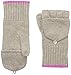 Phenix Cashmere Women's Cashmere Knit Pop-Top Mitten, Dark Natural/Rouge, One Size
