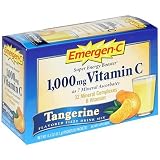 Emergen-C Vitamin C Fizzy Drink Mix, 1000 mg, Tangerine, 0.3 Ounce Packets (Pack of 36)