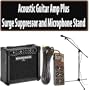 Behringer Acoustic Guitar Amp Plus Pro Surge Suppressor and Microphone Stand Kit Which Included Mic, Mic Clip, and Mic Cable