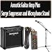 Behringer Acoustic Guitar Amp Plus Pro Surge Suppressor and Microphone Stand Kit Which Included Mic, Mic Clip, and Mic Cable