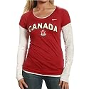 Nike 2010 Winter Olympics Canada Ladies Red Double Layer Long Sleeve T-shirt