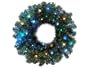 30" Pre-Lit Battery Operated LED Lighted Christmas Wreath - Multi Blue Lights