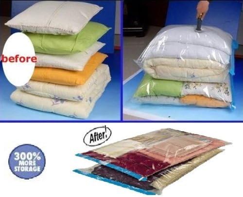 10 PACK Deal JUMBO / Large Space Saver Vacuum Seal Storage Bags Combo with Travel Bags and Carry On Pouch bags by Ebuy4less