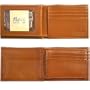 Floto Brown Leather Double Billfold ID Wallet