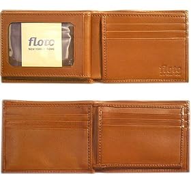 Buy Floto Brown Leather Double Billfold ID Wallet by Floto