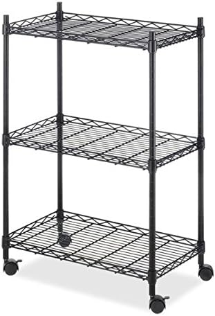 Whitmor Supreme Black Chrome Storage Cart