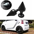 iJDMTOY (2) Satin Black Finish Front or Rear Bumper Protector Spikes Guards For Smart Car All Models