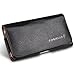 Fosmon Premium Leather Horizontal Carrying Case with Belt Clip for Cell Phones (Compatible with the Motorola Moto G 1st Generation Only) - Black