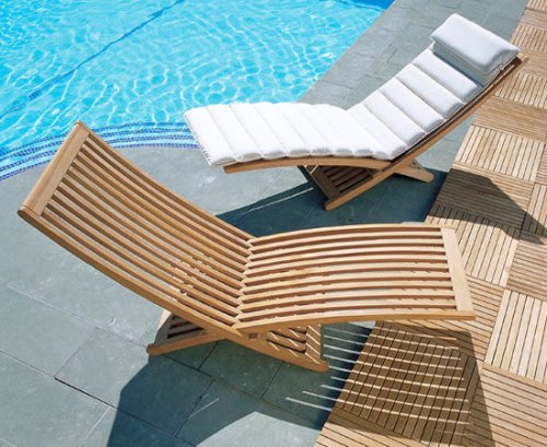 Jati Teak Chelsea Sun Lounger With Free Ercu Cushion