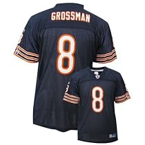 Rex Grossman Reebok NFL Navy Replica Chicago Bears Jersey