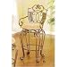"All new item 29"" seat height silvery gold metal finish swivel bar stool with padded seat"
