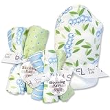 Trend Lab 21051 CATERPILLAR BOUQUET SET - ALL 3 BOUQUETS - HOODED TOWEL (# 101761) and 5 PACK OF WASH CLOTHS (# 101272) and 4 PACK OF BURP CLOTHS (# 101281)