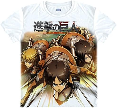 Attack On Titan Eren Mikasa Breathable Short-Sleeve T-Shirt Cosplay Costume