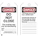 Brady  50265 5 3/4"Height x 3"Width, Economy Polyester (B-851), Black/Red on White Lockout Tags (25 Tags)
