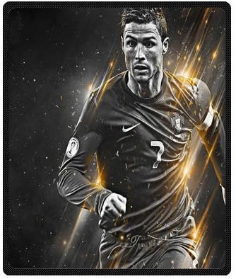 Customize DIY Design Cristiano Ronaldo Football Player New and High Quality Cotton Blanket Fleece Blanket Throw Blanket 50x60 inches