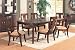 7 pc Broadway collection cherry finish veneers and solid wood dining table set