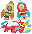 Rocket Cushion Felt Sewing Kits for Children to Make (Pack of 2)