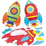 Rocket Cushion Felt Sewing Kits for Children to Make (Pack of 2)