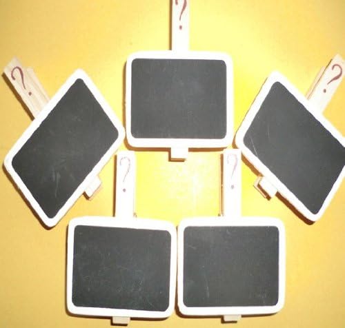 50pcs 6cm*4cm Wooden Blackboard Clip Message Board Children Wordpad Mini Chalkboard