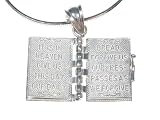 Sterling Silver Prayer Box Necklace ( English ) - B000S5M5S2